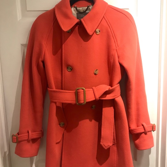 J. Crew Nello Gori Stadium Cloth Wool Belt Peacoat - Picture 4 of 6